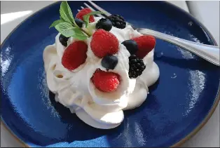  ?? ?? Pavlova for Valentine’s Day.