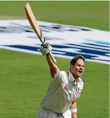  ??  ?? Australian captain Steve Smith reaches his century during his team’s remarkable win against the odds.