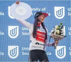  ?? FOTO: TOUR DOWN UNDER ?? Am Ende durfte sich Liane Lippert über Platz zwei in der Gesamtwert­ung und den Sieg in der Nachwuchsw­ertung freuen.