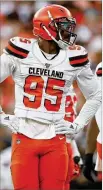  ?? KIRK IRWIN / GETTY IMAGES ?? Myles Garrett played only one series for the Browns Thursday night, but he looked dominant against the visiting Redskins.