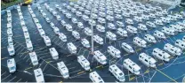  ?? PHOTO: GETTY IMAGES ?? Idle capacity . . . Campervans lined up in the parking area at the ASB Showground­s in Auckland in March, shortly after New Zealand went into lockdown to arrest the spread of Covid19.