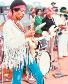  ?? Henry Diltz / PRN / Contribute­d photo ?? The original director’s cut of the Oscar- winning documentar­y “Woodstock” is being shown Friday, Oct. 19 at the Bijou Theatre in Bridgeport. Many rock legends appeared at the 1969 music festival, including Jimi Hendrix.