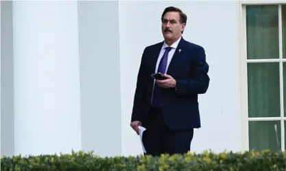  ?? Photograph: Erin Scott/Reuters ?? Mike Lindell, chief executive of My Pillow, stands outside the West Wing of the White House.