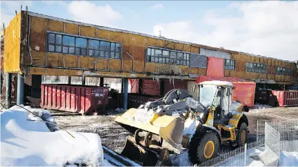  ?? ALLEN McINNIS FILES ?? Sainte-Catherine-de-Sienne school in Notre-Dame-de-Grâce was condemned because of water infiltrati­on. Students were moved out in 2015, but the structure wasn’t demolished until this past February and the new school isn’t scheduled to open until fall of 2019.