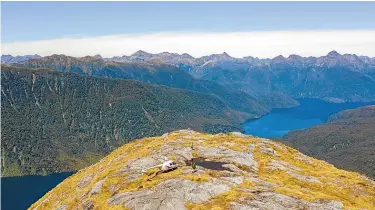  ??  ?? Mt Pender has to be one of the most spectacula­r places you can land in a helicopter.