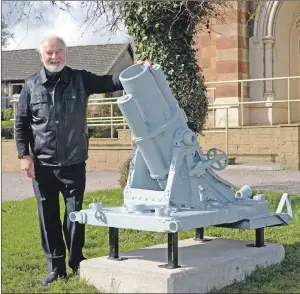  ??  ?? Willie MacDonald is pleased to see the artillery piece restored.