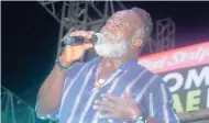  ??  ?? Freddie McGregor performing at Negril Reggaefest, held at Wavz Beach on Saturday night.