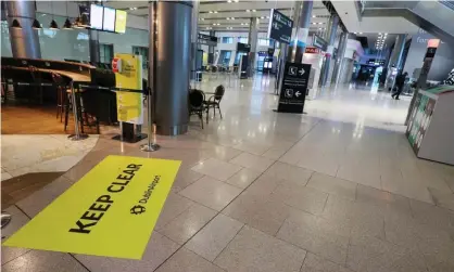  ?? Photograph: Brian Lawless/PA ?? The arrivals hall in Terminal 2 of Dublin airport.