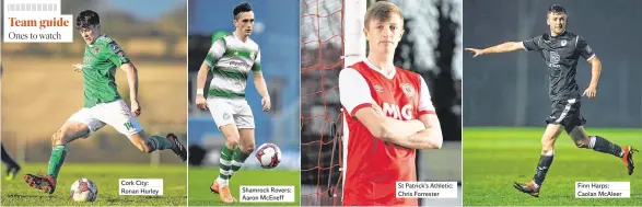  ??  ?? Cork City: Ronan Hurley St Patrick’s Athletic: Chris Forrester Finn Harps: Caolan McAleer Shamrock Rovers: Aaron McEneff