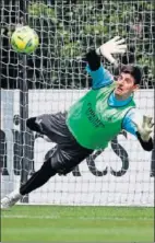  ??  ?? Courtois, en la sesión de ayer.