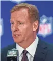  ?? CATALINA FRAGOSO, USA TODAY SPORTS ?? Roger Goodell said the NFL did not seek a commitment to stand for the anthem.