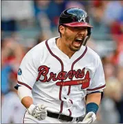  ?? CURTIS COMPTON / CCOMPTON@AJC.COM ?? Braves catcher Kurt Suzuki will be a free agent to watch this offseason. GM Alex Anthopoulo­s has expressed interest in retaining Suzuki.