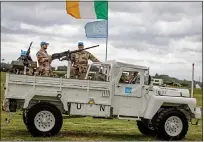  ?? ?? A Daimler FV701 Ferret armoured car on display and a ACMAT Flagship Thunderbir­d 1 in UN colours