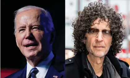  ?? ?? Joe Biden appeared on the famed radio host’s show on Friday. Composite: AP, GC Images