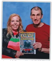  ?? ?? Actress Sally Thomsett with reader Mark Dabbs and a copy of our magazine. MARK DABBS