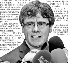  ??  ?? Carles Puigdemont