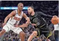  ?? CARY EDMONDSON/USA TODAY SPORTS ?? Warriors guard Stephen Curry (30) dribbles next to Suns guard Chris Paul (3) Monday in San Francisco.
