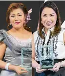  ??  ?? Merz Portfolio awardees Dr. Ma. Venia A. Javellana of Advanced Aesthetics Center (left) and Suzanne Datuin De Leon of Dermatolog­y Suite