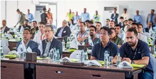  ??  ?? Delegates and guests during ‘Technology Day’, organised by Komatsu and Topcon Positionin­g Group in partnershi­p with their local partner Galadari Trucks and Heavy Equipment. —