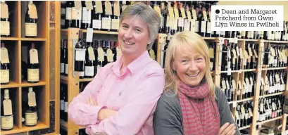  ??  ?? ● Dean and Margaret Pritchard from Gwin Llŷn Wines in Pwllheli