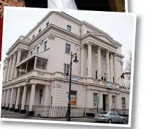  ??  ?? Magnate: Andrey Goncharenk­o, with wife Marina, has four London homes, including one in Eaton Square (right)