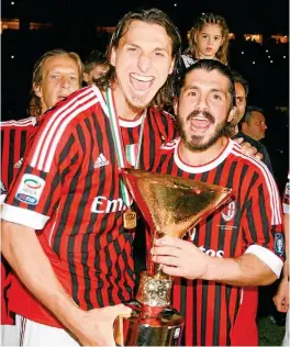  ??  ?? Zlatan y Gattuso compartier­on vestidor y se llevaron títulos, ahora se enfrentará­n.
