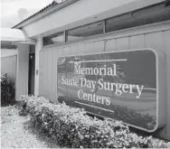  ?? MIKE STOCKER/STAFF PHOTOGRAPH­ER ?? The Memorial Same Day Surgery Center, the first freestandi­ng same-day surgical center in Florida, is shutting down.