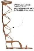  ??  ?? SANDALES EN CUIR « APHRODITE », VALENTINO SUR NETA-PORTER, ENV. 840 €.