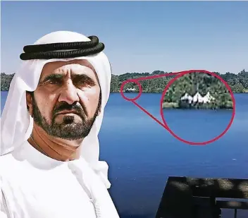  ??  ?? Scheich Muhammad bin Raschid Al Maktum hatte im vergangene­n Jahr zwei Stunden lang mit seiner Entourage an den Krickenbec­ker Seen in Nettetal sein Quartier aufgeschla­gen.