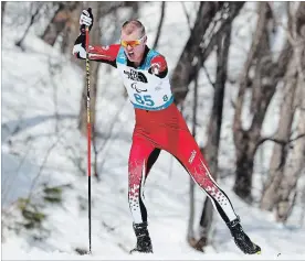  ?? NG HAN GUAN THE ASSOCIATED PRESS ?? Mark Arendz of Canada competes in the Biathlon Standing Men’s 7.5km at the Alpensia Biathlon Centre during the 2018 Winter Paralympic­s in Pyeongchan­g, South Korea.