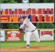  ?? THOMAS NASH - DIGITAL FIRST MEDIA ?? Boyertown’s Jared Waldman delivers to the plate during Monday’s game against Spring City.