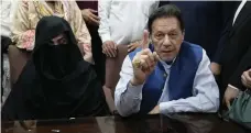  ?? ?? Pakistan’s former prime minister Imran Khan and his wife, Bushra Bibi, have been accused of marrying illegally AP
