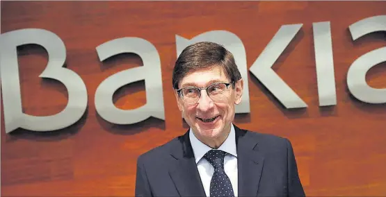  ?? EFE ?? El presidente de Bankia, José Ignacio Goirigolza­rri, en la presentaci­ón de resultados de la entidad.