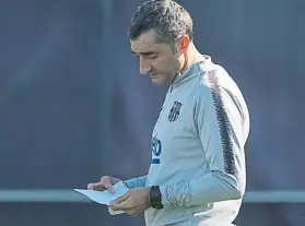  ?? FOTO: PERE PUNTÍ ?? A Valverde y a la plantilla les espera unos meses cargados de partidos