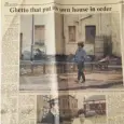  ??  ?? Images from Hunter Crescent in the 1980s, main; a Scotsman report from 1991 about the regenerati­on plans for the scheme, above, featuring an image by Scotsman photograph­er Denis Straughan, which is the cover of Anthony Camilleri’s book, inset left