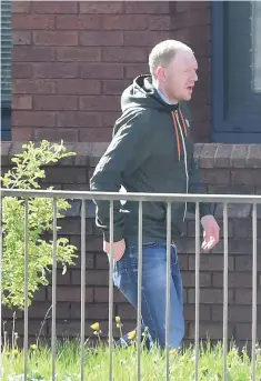  ??  ?? SORRY: Shaun Burchell on his way to magistrate­s court.