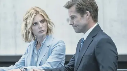  ?? ?? Signora Volpe: Emilia Fox as Sylvia Fox and Jamie Bamber as Adam Haines.