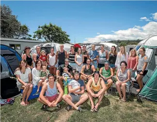  ?? BRADEN FASTIER / FAIRFAX NZ ?? The Johnson, Reardon and Smith families have been camping at Tahuna Beach Holiday Park for 21 years.