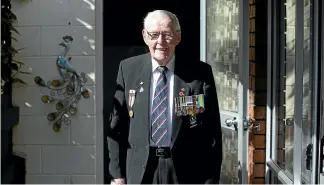  ?? ANDY JACKSON/ STUFF ?? John ‘‘Jack’’ Kirkland, 91, says Anzac Day is ‘‘top priority’’.