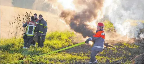  ?? FOTOS:SILVIA MÜLLER ?? Das Wasser an die Einsatzste­lle zu bringen, kann echte Knochenarb­eit sein.