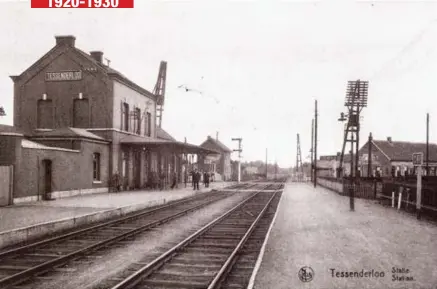  ?? PROVINCIE LIMBURG
FOTO COLLECTIE ?? Het station van Tessenderl­o werd geopend in 1878 en werd gesloten voor personenve­rvoer in 1957.