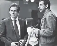  ??  ?? Ben Stiller (left) and Adam Sandler star as bickering brothers — sons of a grumpy dad (Dustin Hoffman).