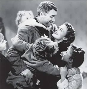  ?? NBC FILES ?? It’s a Wonderful Life, stars Jimmy Stewart as the down-on-his-luck George Bailey, a businessma­n who is about to lose his company to the rich, evil banker Mr. Potter.