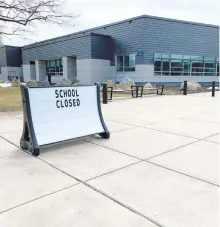  ?? ROB GENTIEU/MORNING CALL ?? Quakertown Community High School was closed March 12 after the district received a threat. The district superinten­dent said it is part of an ongoing problem with the Safe2Say Something student reporting app.