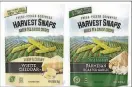  ?? CONTRIBUTE­D BY HARVEST SNAPS ?? Harvest Snaps green pea snack crisps.
