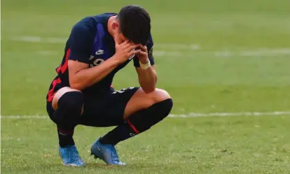  ??  ?? Sebastian Soto takes in the US failure to reach another Olympics. Photograph: Henry Romero/Reuters