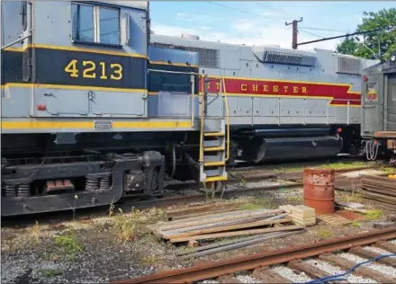  ?? BILL RETTEW JR. — DIGITAL FIRST MEDIA ?? Trains in the yard at the West Chester Railroad.
