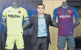  ?? FOTO: FC BARCELONA ?? Ernesto Valverde, de 55 años, seguirá pilotando el vestuario barcelonis­ta