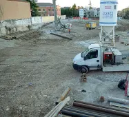  ??  ?? Il cantiere
I lavori, ora fermati, nell’area dell’ex Bam a Ponte Crencano