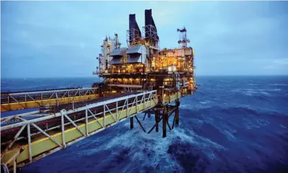  ?? A BP oil platform in the North Sea. Photograph: Reuters ??